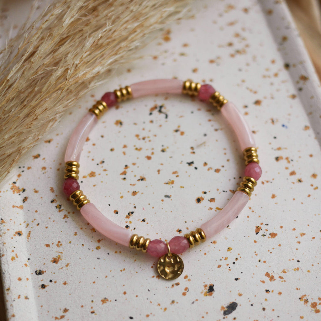 bracelet personnalisable coloré perles tubes fines